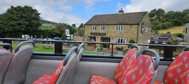 Pubs by open top bus